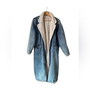 Vintage epic Dual Control Denim Sherpa-Lined Long Coat